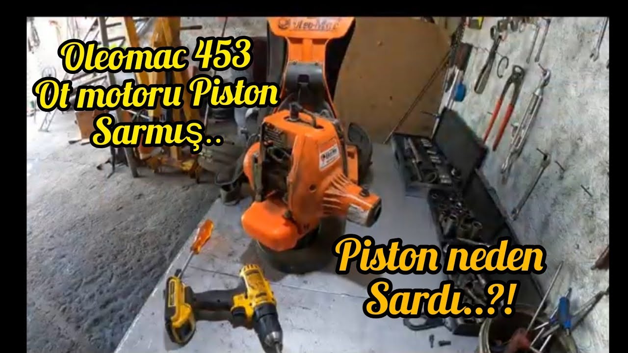 Oleomac 453 Motorlu Tırpan Tamiri. Ot motoru Piston Sarmış.