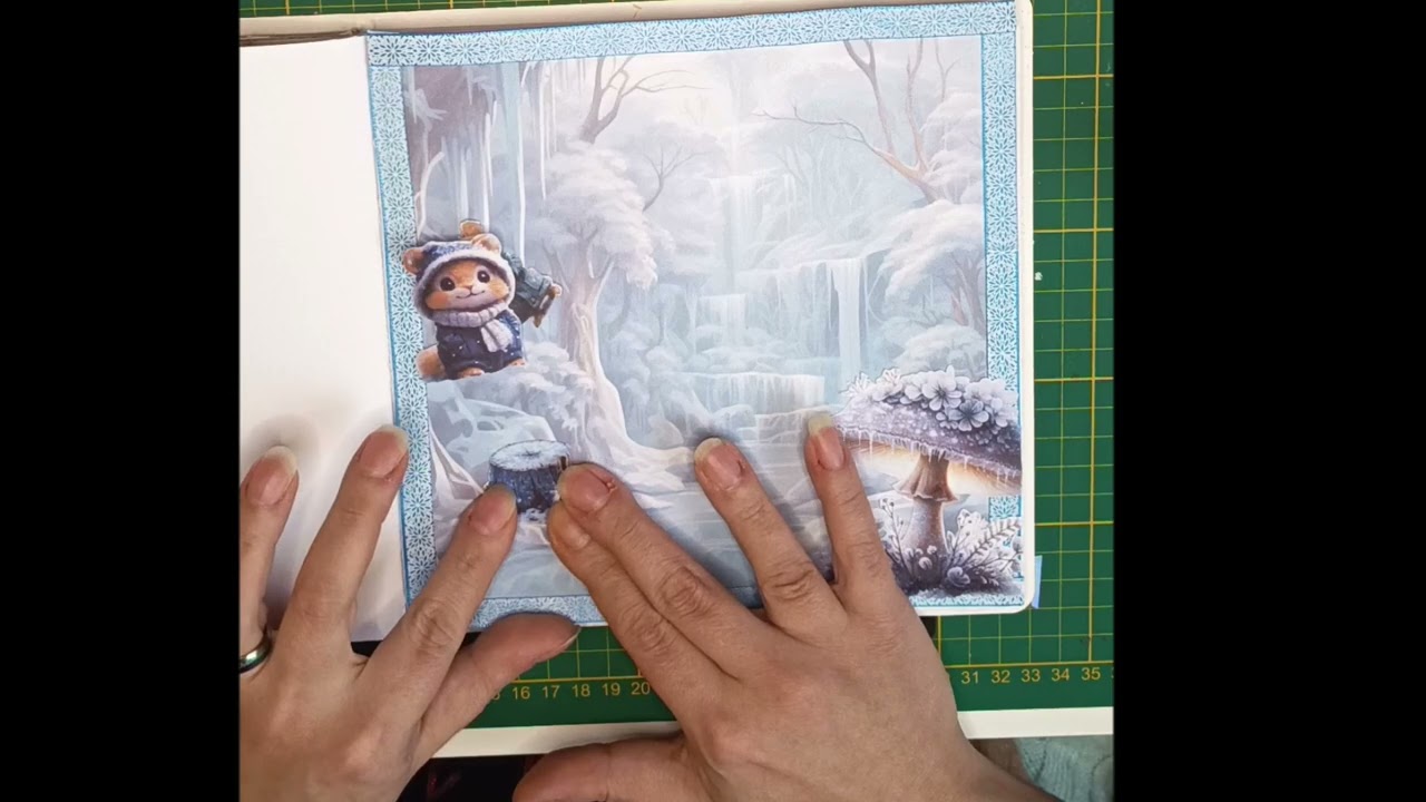 Entspannendes ASMR scrapbooking  (No talking) Winter im Wald 