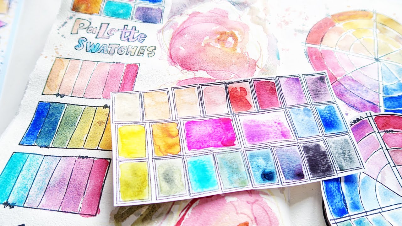 How to Use The Full Pan And Half Pan Stamps- Watercolor Workbook Stamp Set