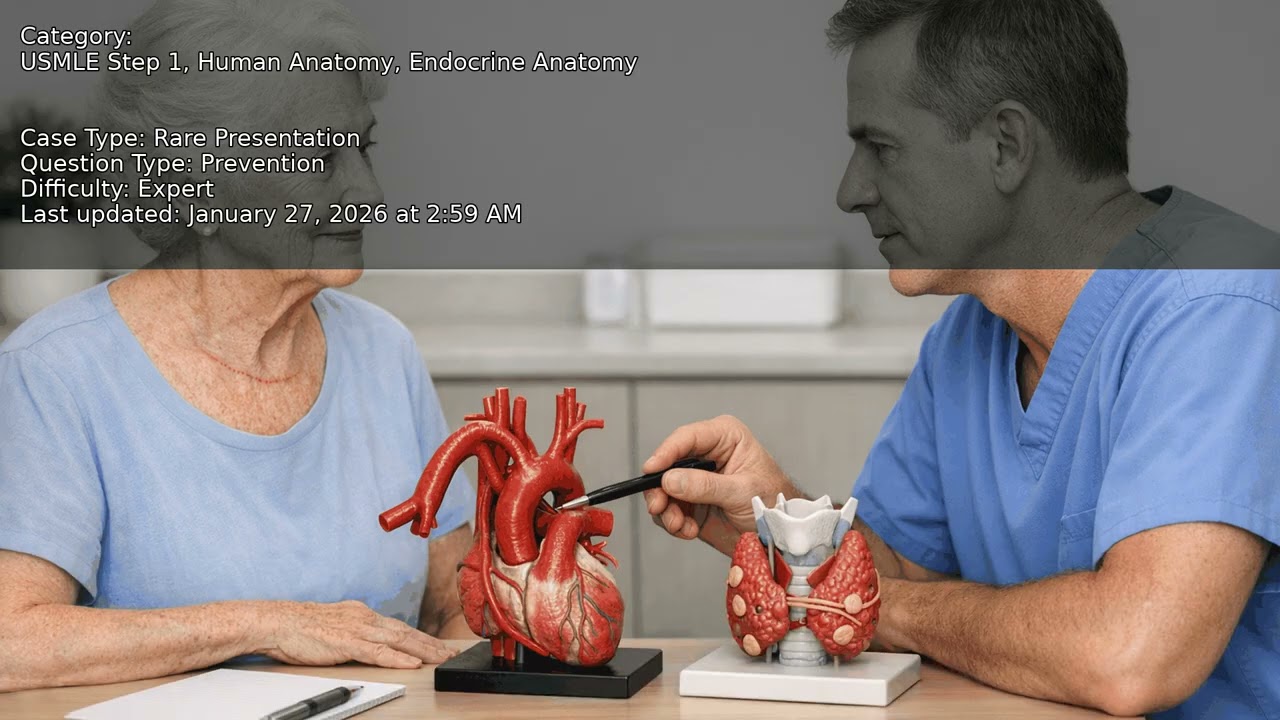 Endocrine Anatomy, Human Anatomy, USMLE Step 1 - Full Vignette with Extended Explanations