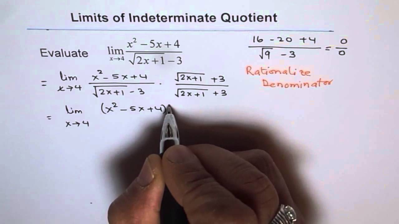 Limit by Factoring and Rationalization