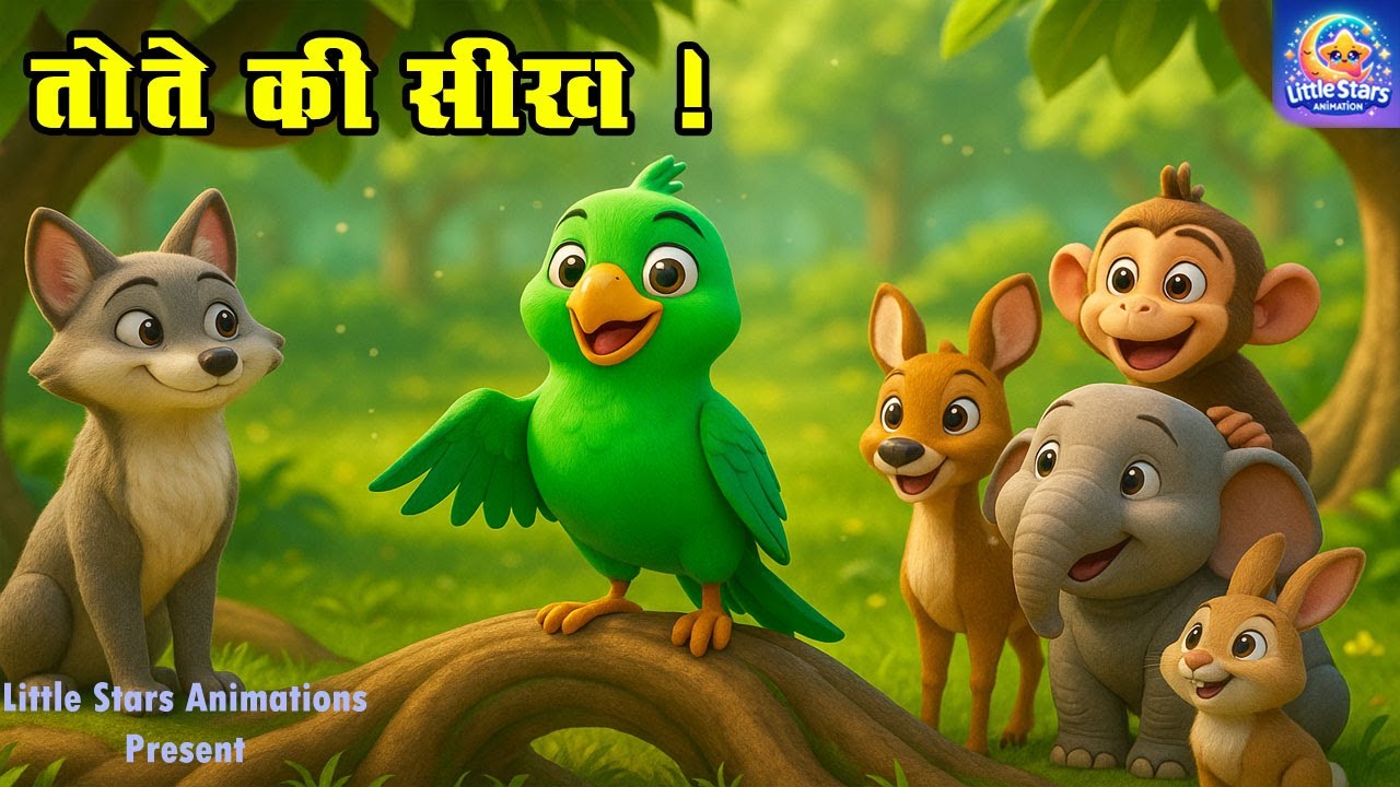 “बुद्धि का बोझ” — तोते की सीख ने बदल दिया पूरा जंगल | New Panchatantra Story | Moral Story for Kids
