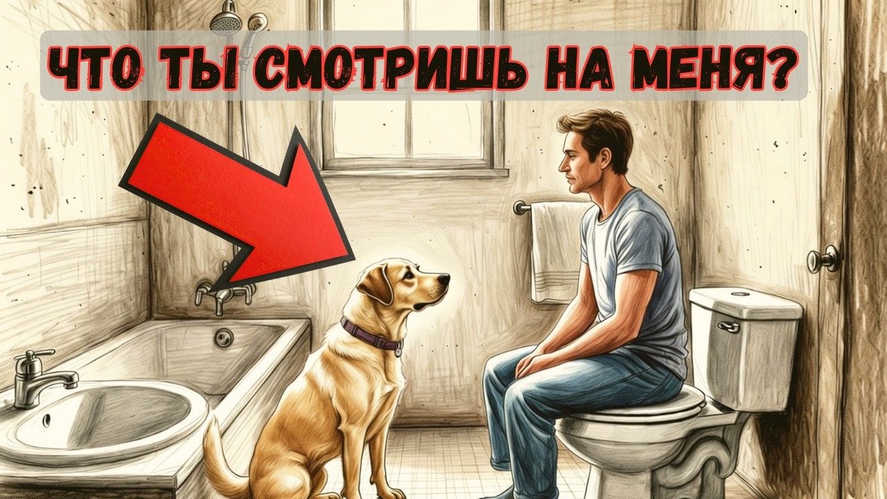✅ Почему собака СМОТРИТ на тебя в туалете