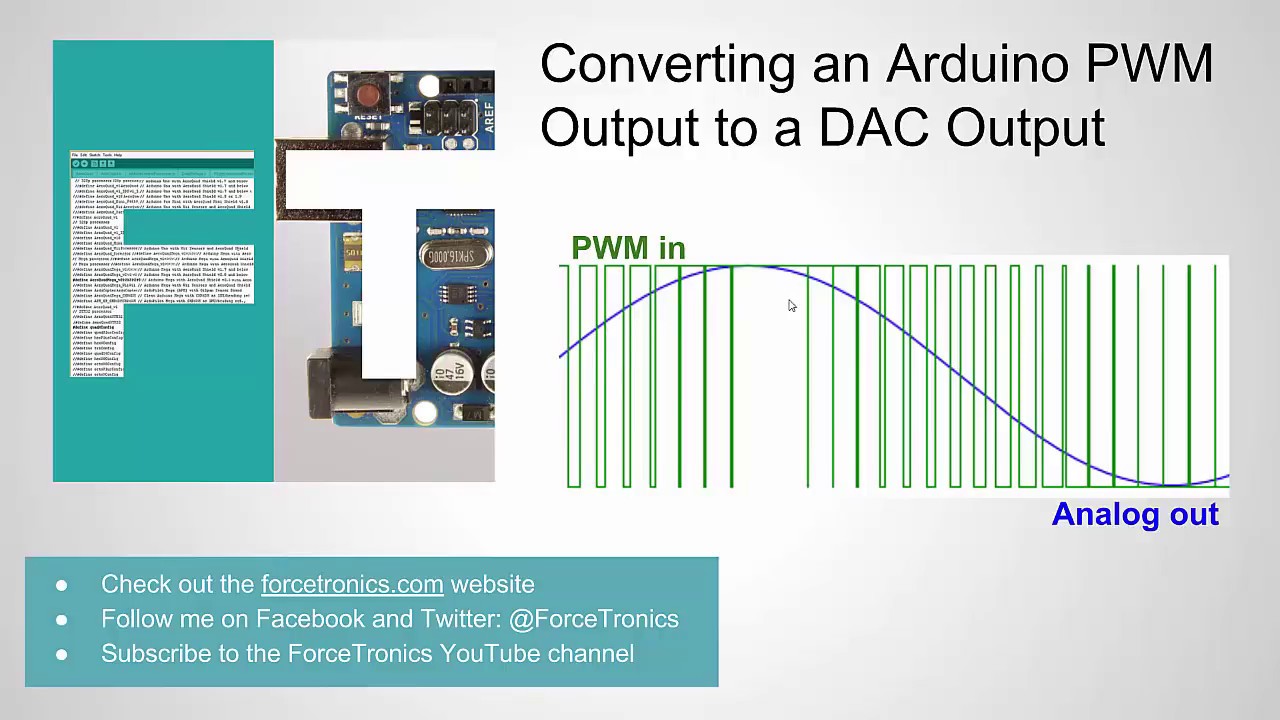 Преобразование выхода ШИМ Arduino в выход ЦАП