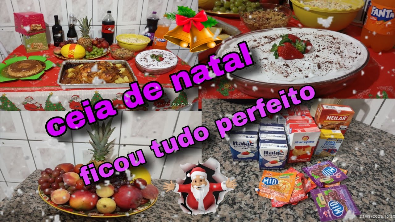 Vlog de natal/ceia de natal/fiz sobremesa de morango e chocolate/ficou tudo saboroso.
