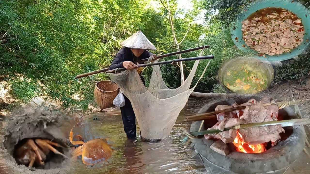 แกงกะปูแดง ลาบชี้นหมูป่า//ແກງກະປູແດງ ລາບຊີ້ນໝູປ່າ