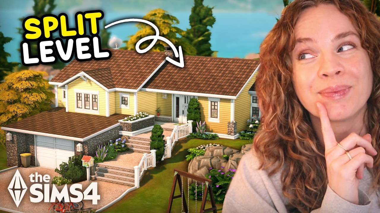 Я построил уютный двухуровневый семейный дом в The Sims 4.