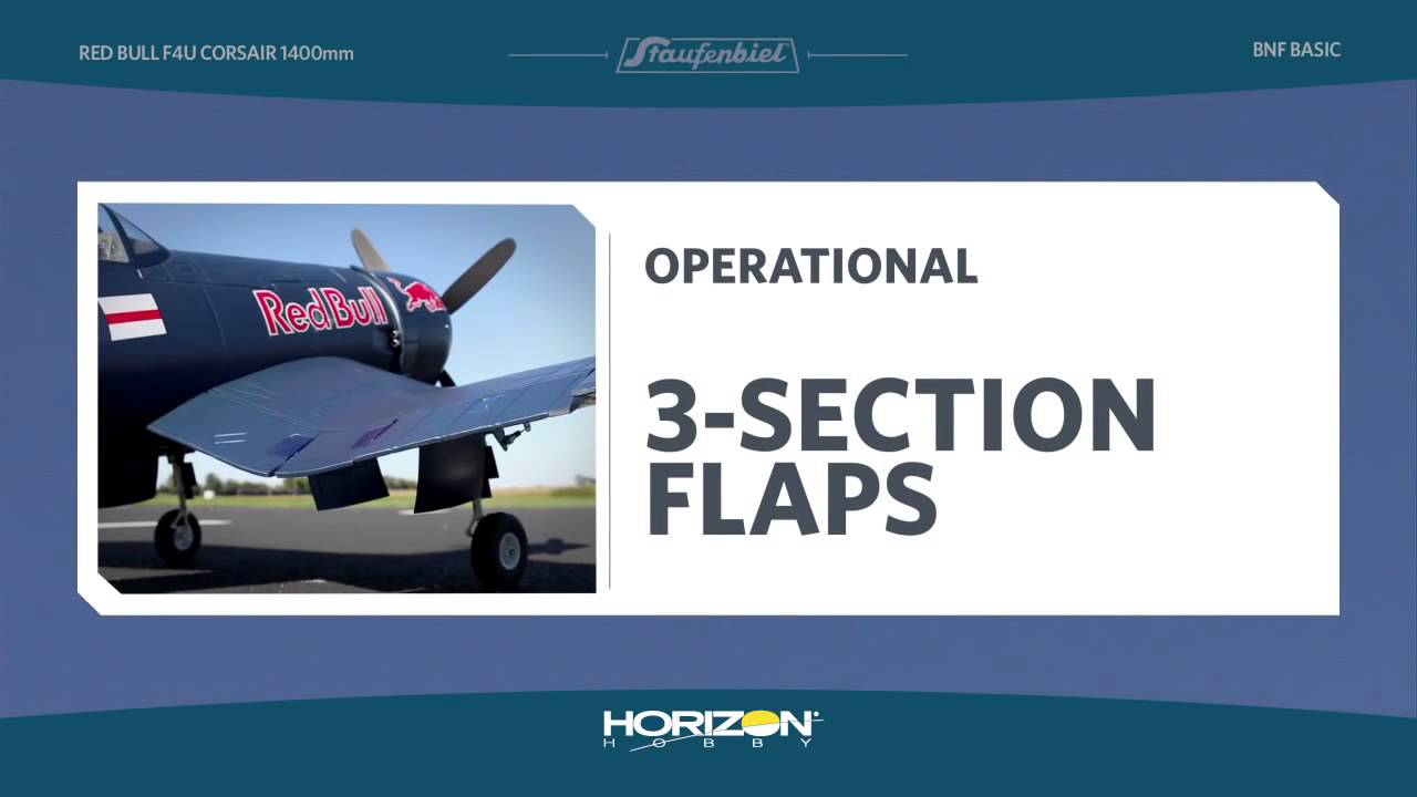 Staufenbiel&trade; Red Bull F4U Corsair BNF Basic