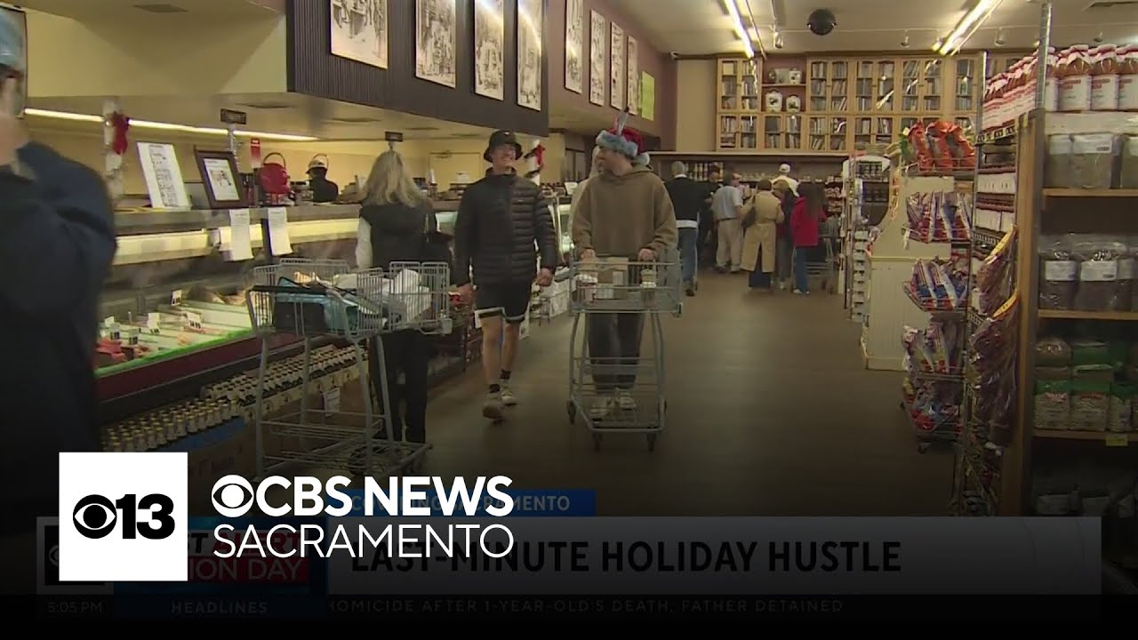 Shoppers picking up last-minute groceries in East Sacramento ahead of holidays
