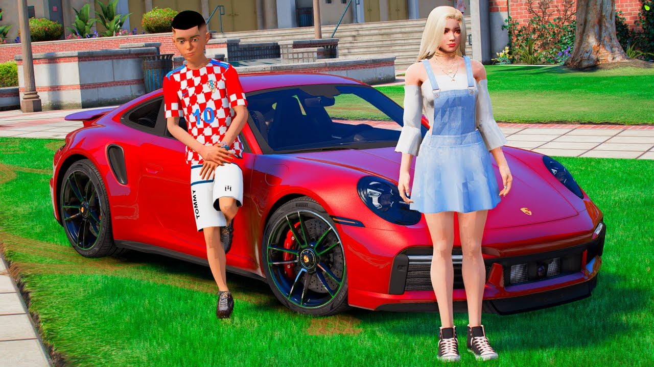 GTA V: MODS - LEVEI UMA MENINA DA ESCOLA PARA ANDAR DE PORSCHE