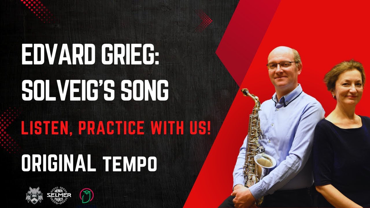 E. Grieg: Solveig's song for alto saxophone - original tempo with score