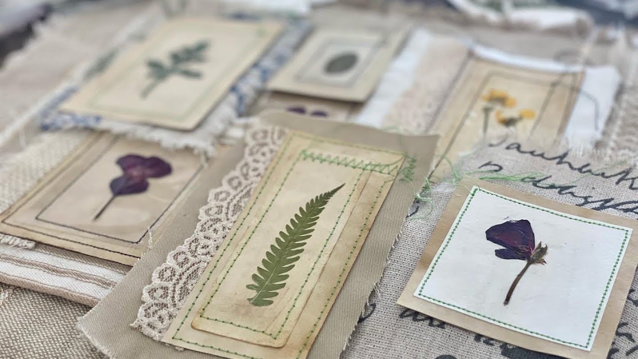 Messy Scraps with pressed flowers