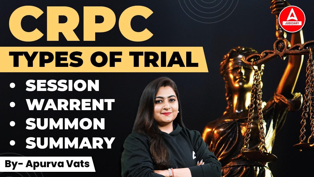 Haryana Judiciary Preparation 2024 | Types of Trials in CRPC | By Apurva Vats | Adda247 Judiciary