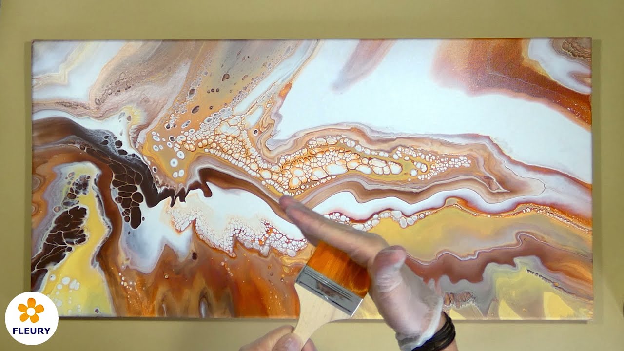 Finish von Acrylic Pouring Bildern mit Firnis | Acrylgiessen Tutorial (Deutsch)