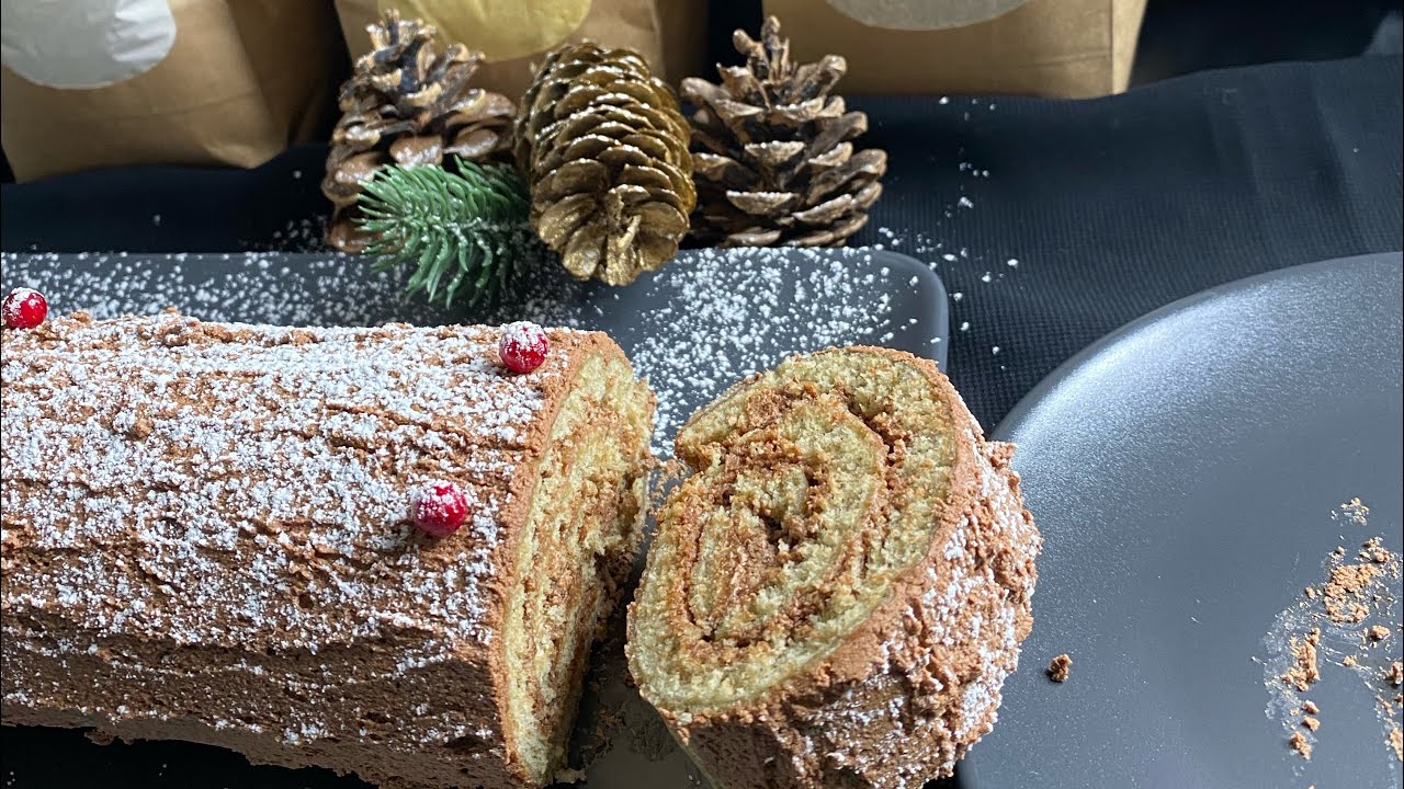 Bûche de Noël à la farine de mil 🌾