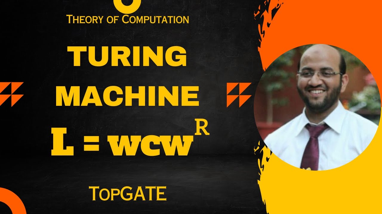 Turing Machine for L = wcw^r in English | Turing Machine for Odd Palindrome Problem | TOC