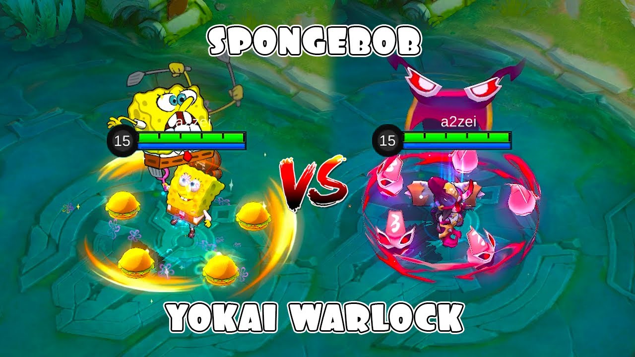 Cyclops Spongebob VS Yokai Warlock Skin Comparison