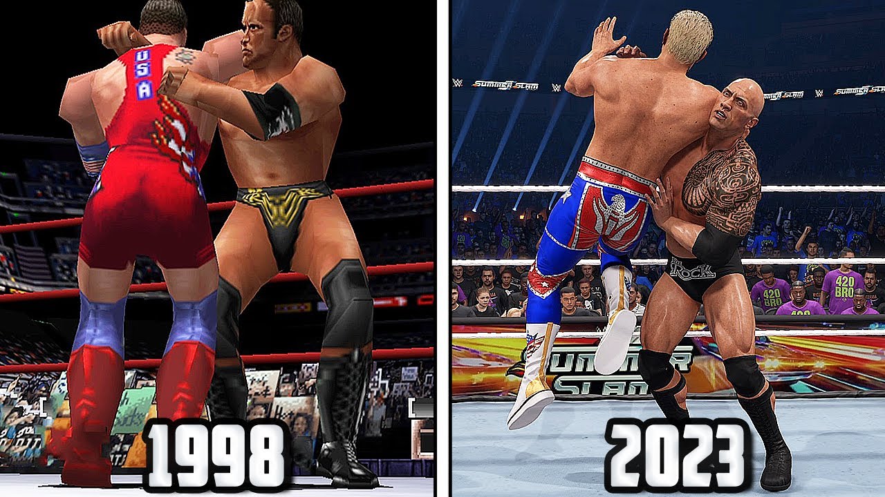 Эволюция Рока в играх WWE! (1998–2023)
