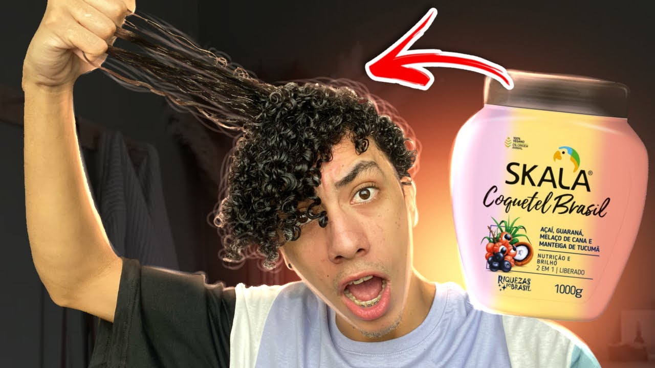 ESSE CREME DEIXOU MEU CABELO PERFEITO 😱 SKALA COQUETEL BRASIL 🌴