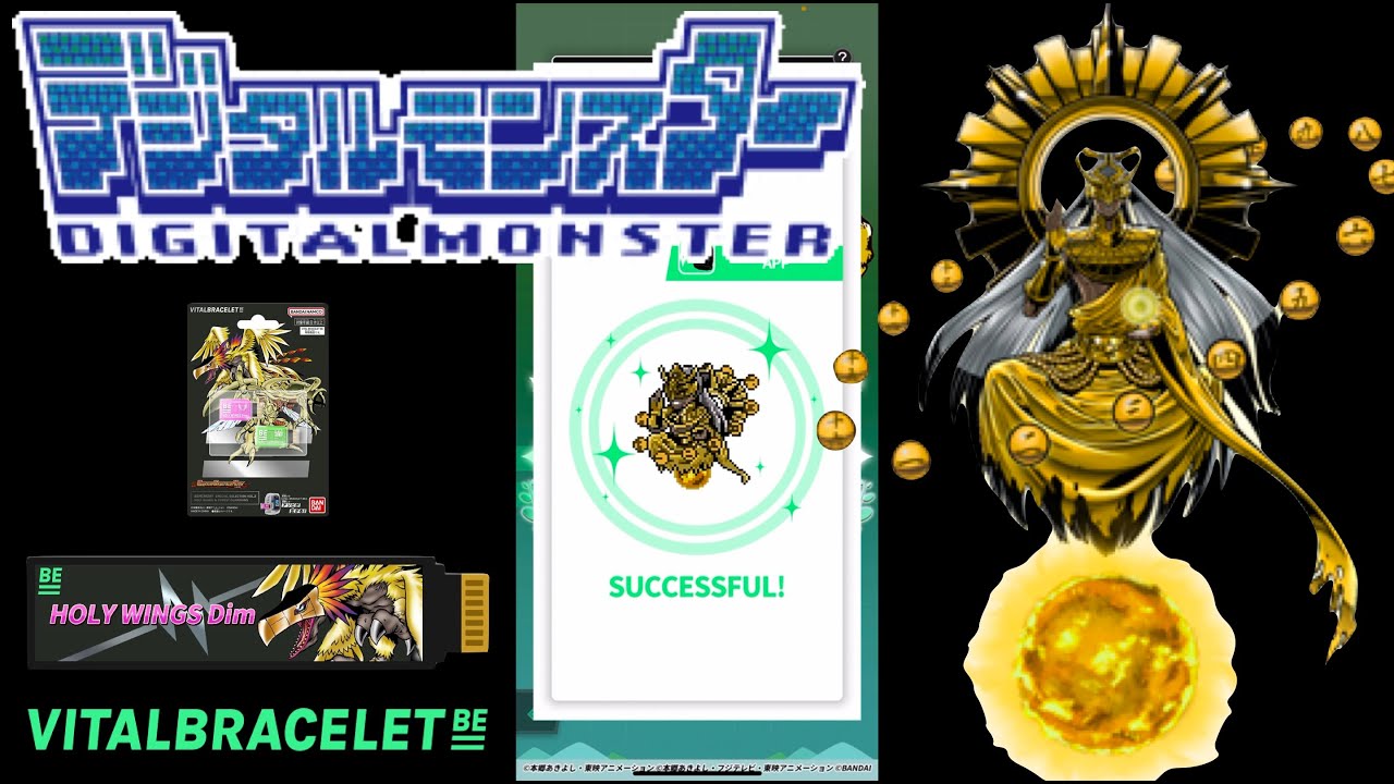 DIGIMON Vital Bracelet BE - SHAKAMON || BEMemory Holy Wings DiM Log 10