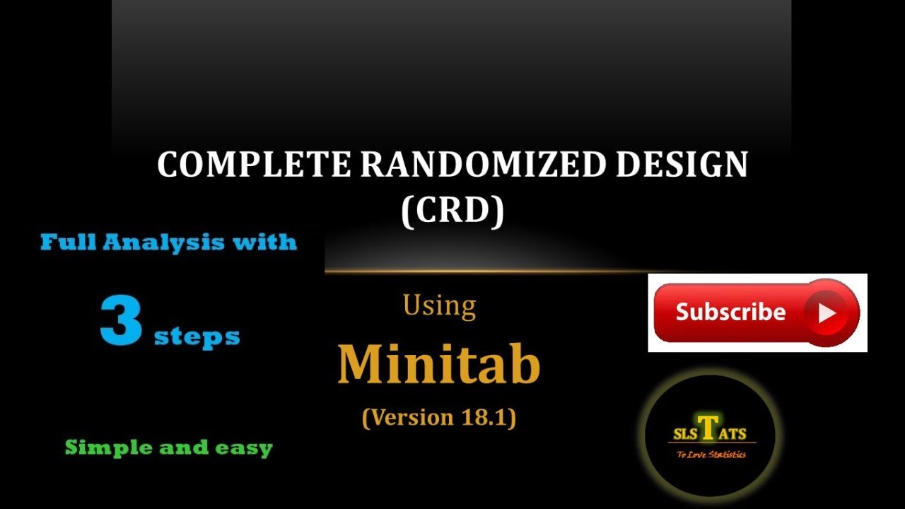 Complete Randomized Design in Minitab