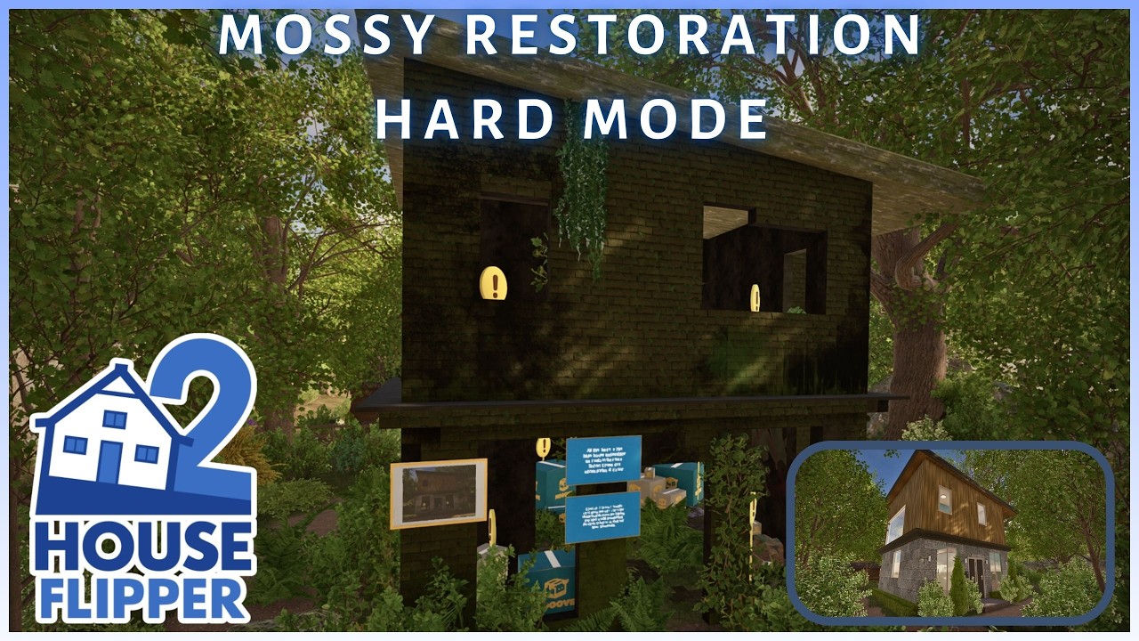 Mossy Restoration - Hard Mode | House Flipper 2 (custom job, community content, longplay)