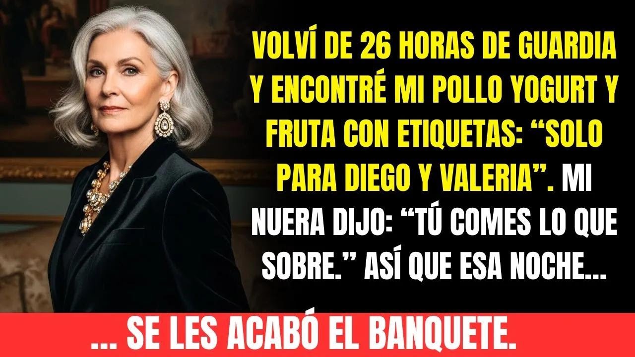 MI nuera etiquetó mi comida: “prohibido”. y me ordenó: “come sobras”