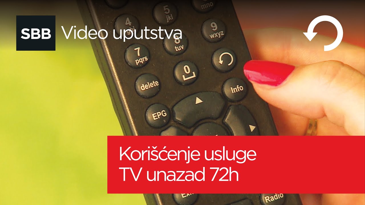 Korišćenje usluge TV unazad 72h