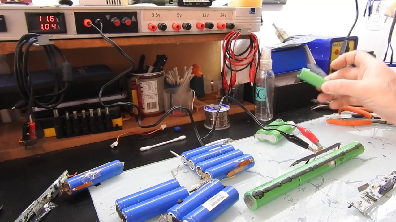 TESTEO Y RECICLADO PLACA BMS (BATTERY MANAGMENT) DE NOTEBOOK CON CELDAS 18650