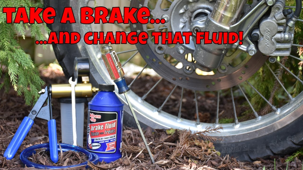 How to change your motorcycle brakes and flush the brake fluid on a DR650.
