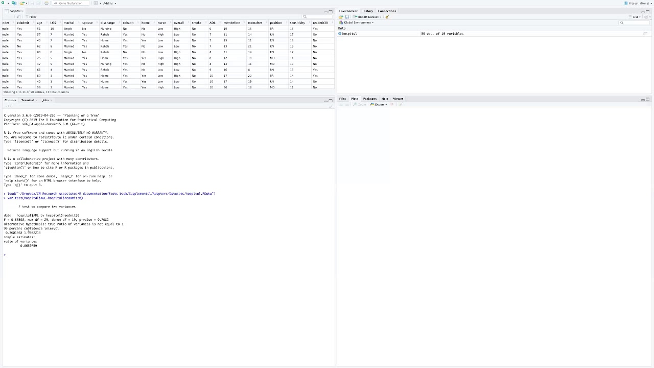 Calculating an independent samples t-test using R and RStudio