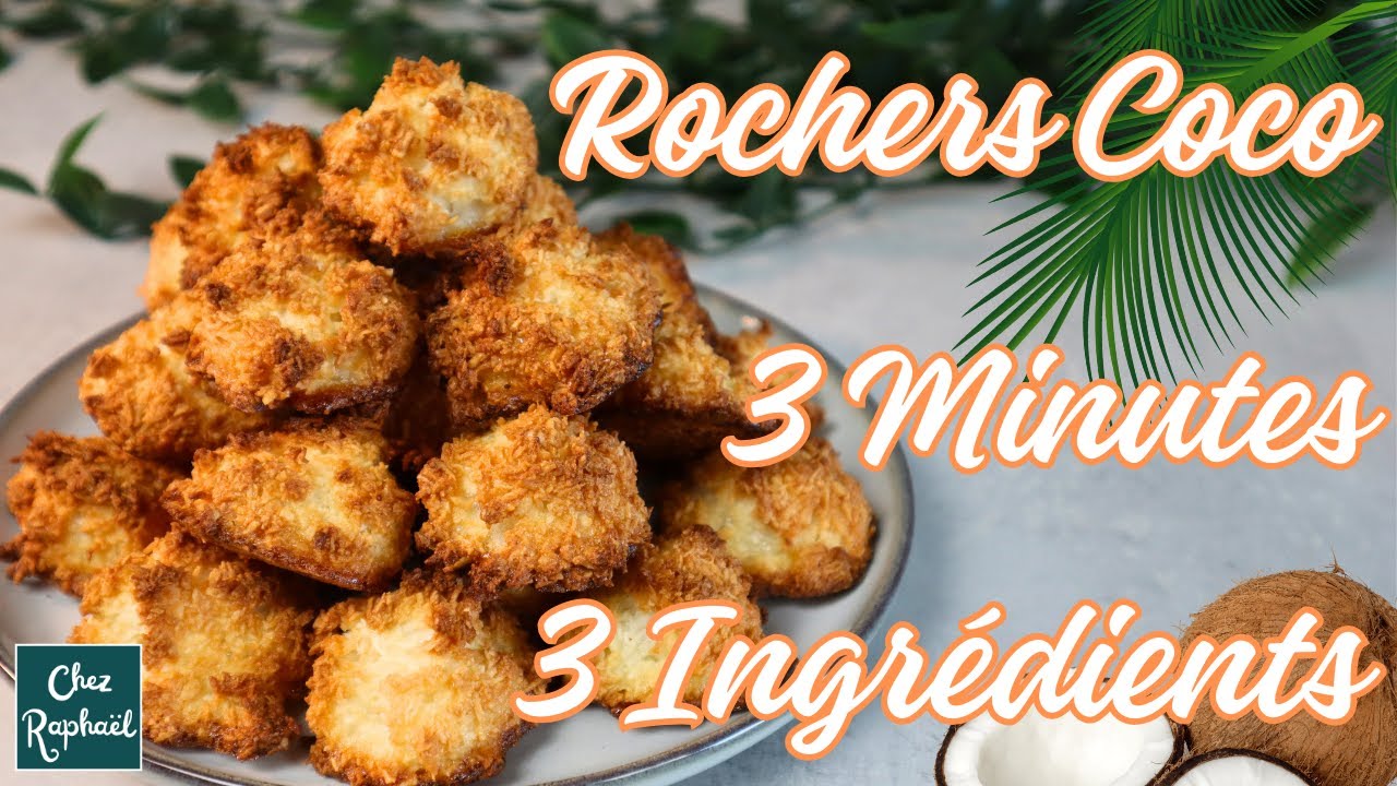 Rochers Coco Express : Recette en 3 Ingr&eacute;dients, Pr&ecirc;te en 3 Minutes ! 🥥🕒 Facile, Rapide et D&eacute;licieux