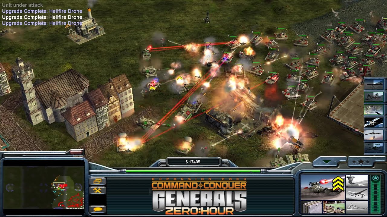C&C Generals - Zero Hour: 1 vs. 7 - Laser vs. 7 Hard USA (Iron Dragon)