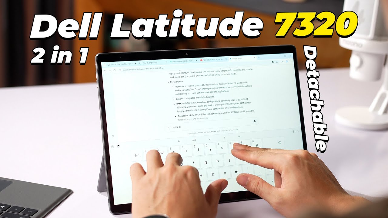 Bạn sẽ THÍCH chiếc Laptop lai máy tính bảng này: Dell Latitude 7320 Detachable!