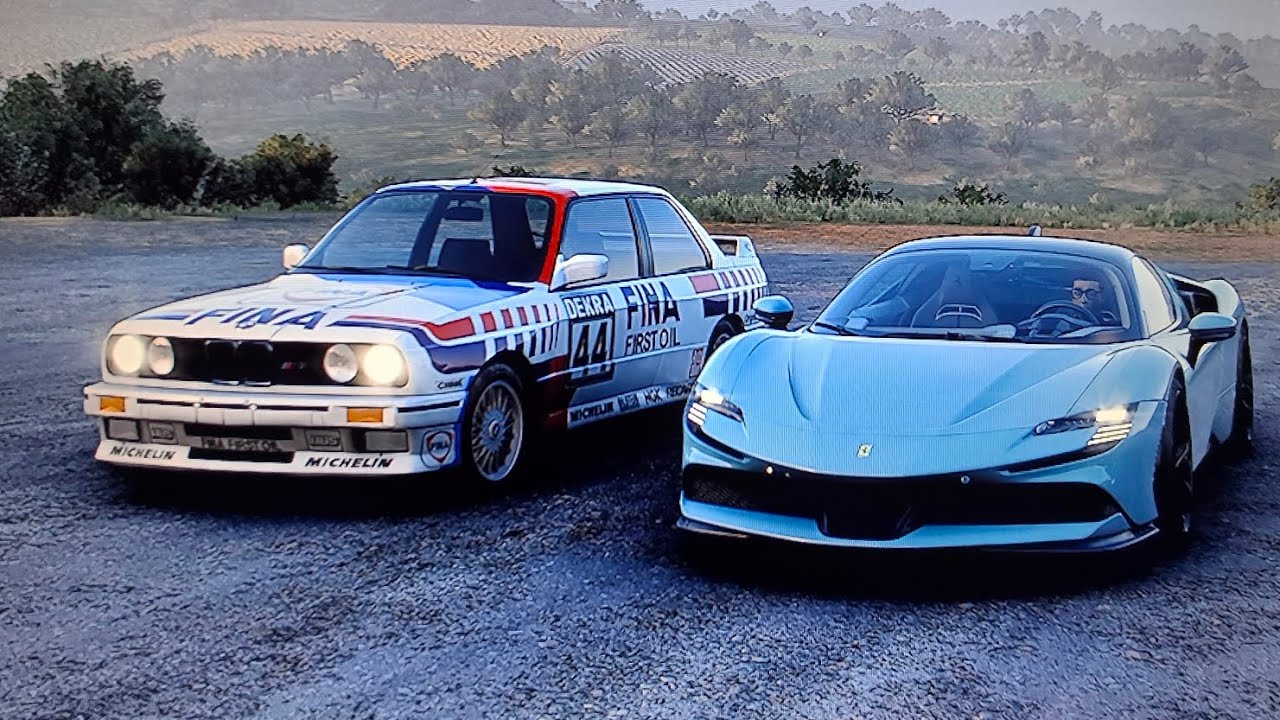 Forza Horizon 5 drag race Ferrari SF90 Stradale Vs BMW M3 E44