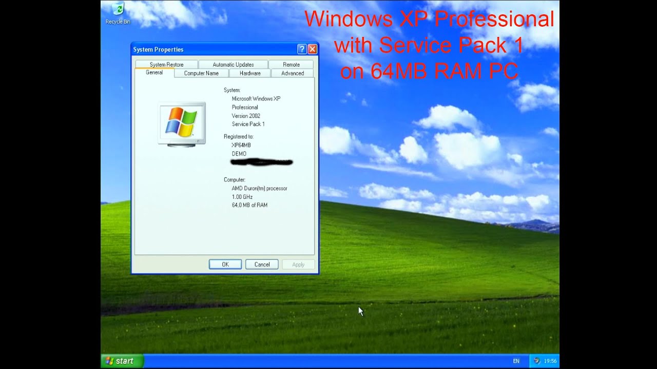 RETRO EXPERIMENT: Installing Windows XP Professional SP1 on 64MB RAM! (FAT32) (FULL HD 1080p 60FPS)