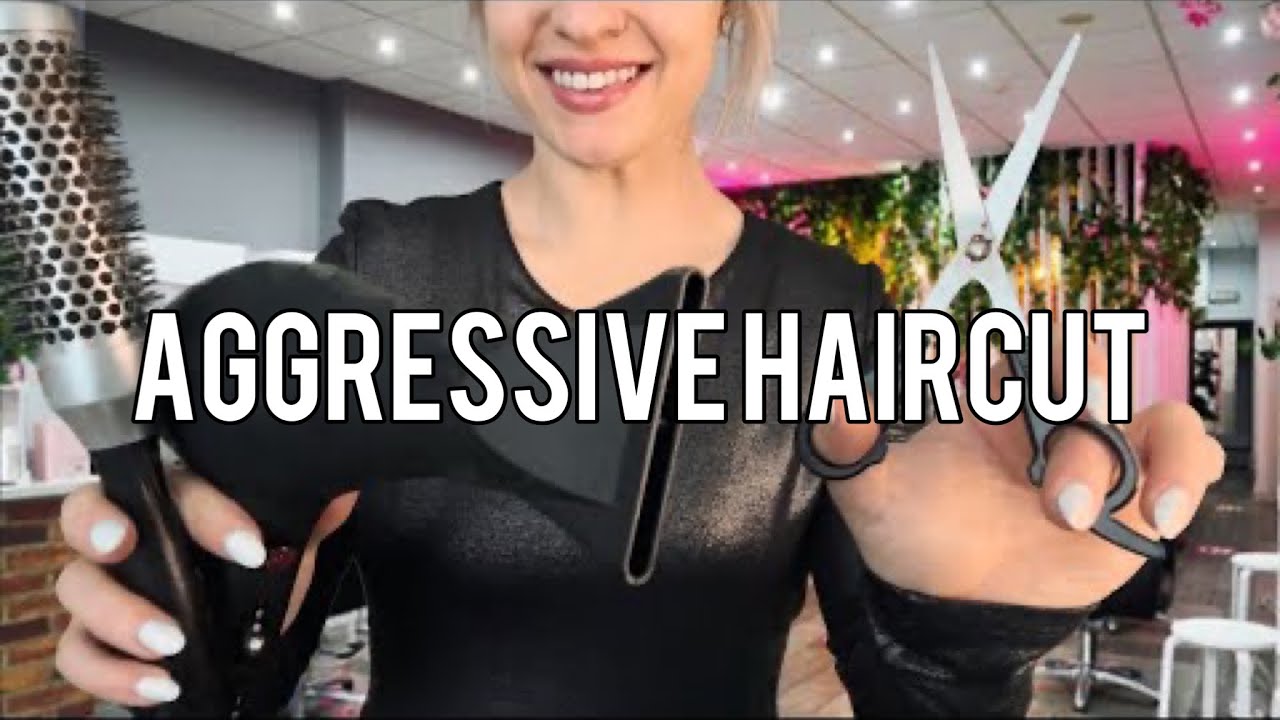 💥 ASMR FAST & AGGRESSIVE HAIRCUT, WASH, & STYLE | NO TALKING, LOTS OF TAPPING, LOFI