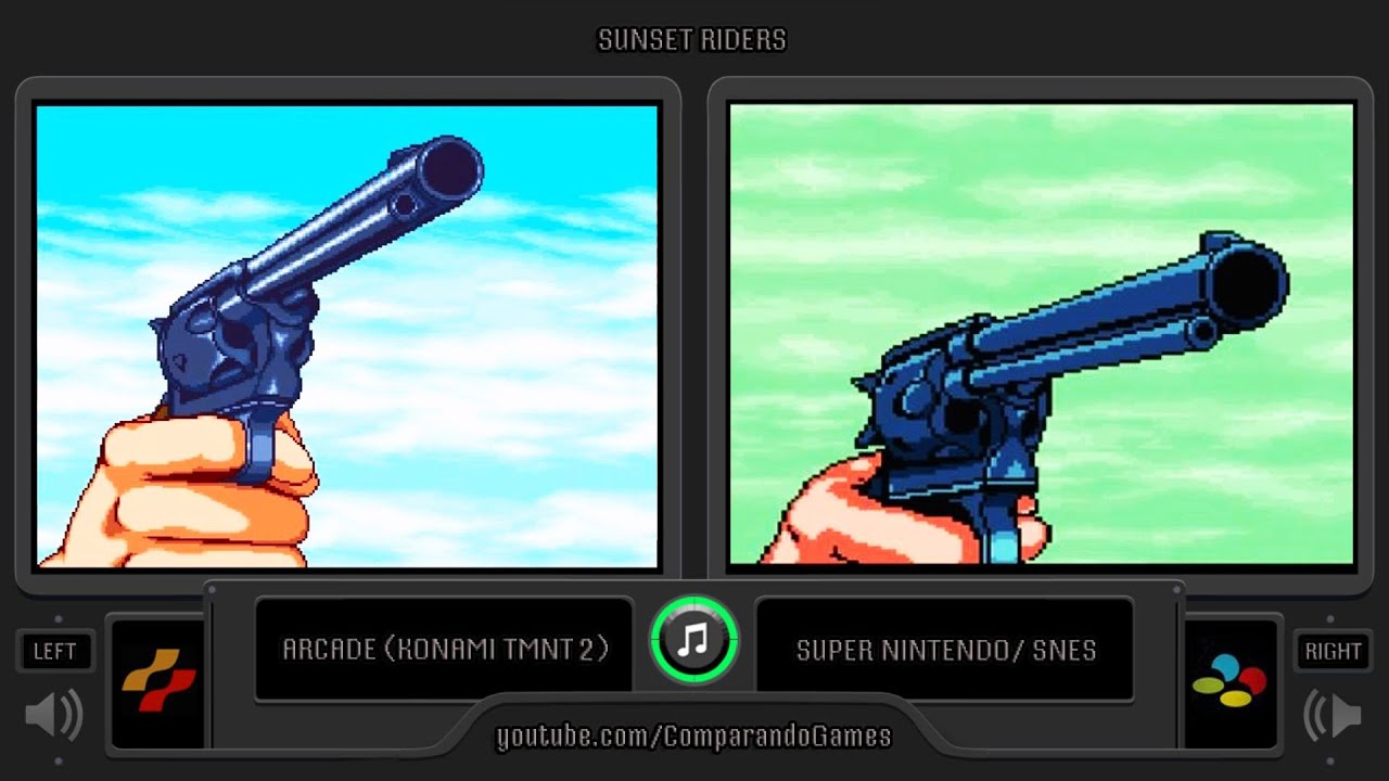 Sunset Riders (Arcade vs Snes) Gameplay Comparison | VCDECIDE