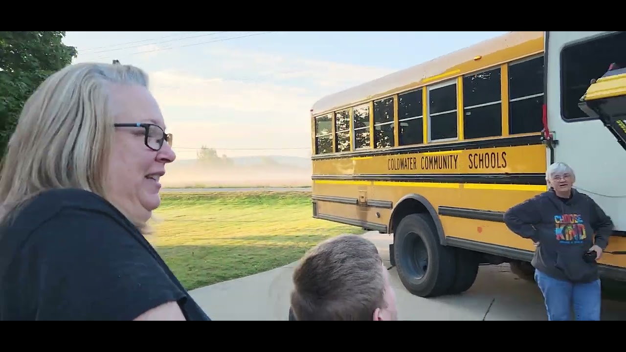 Sam headed to school & on the school bus lift 9.25.23 @onthatnote