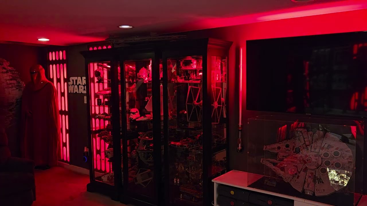 Star Wars Fan Cave Color changing light panels.