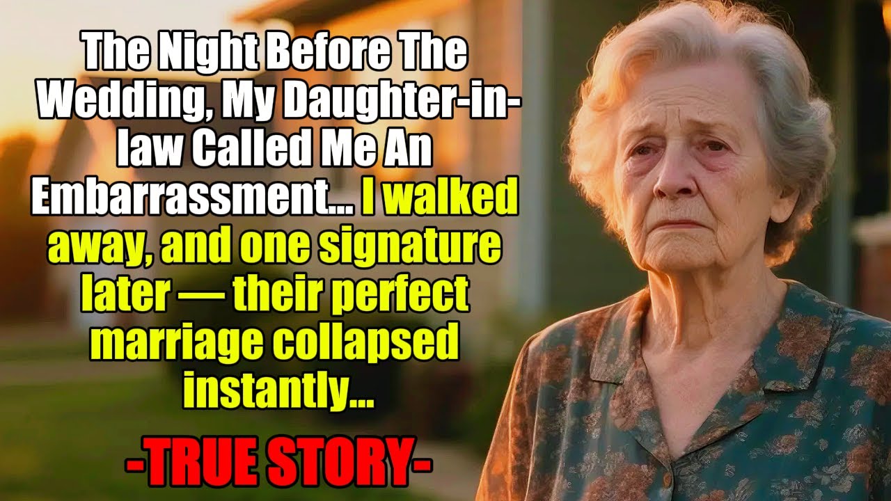 True Story From This Grandma👵❤️ The Night Before The Wedding, My Daughter-in-law Called Me An...
