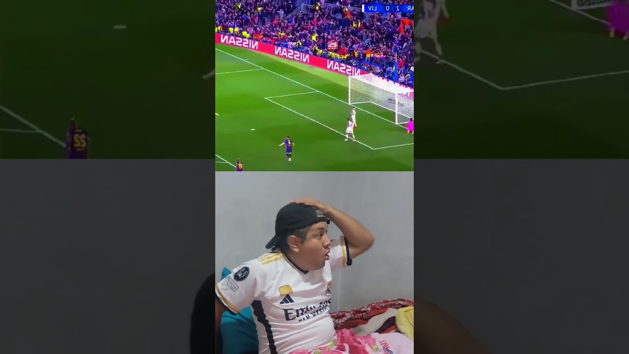 La reacción de los madridistas al ver los goles de messi