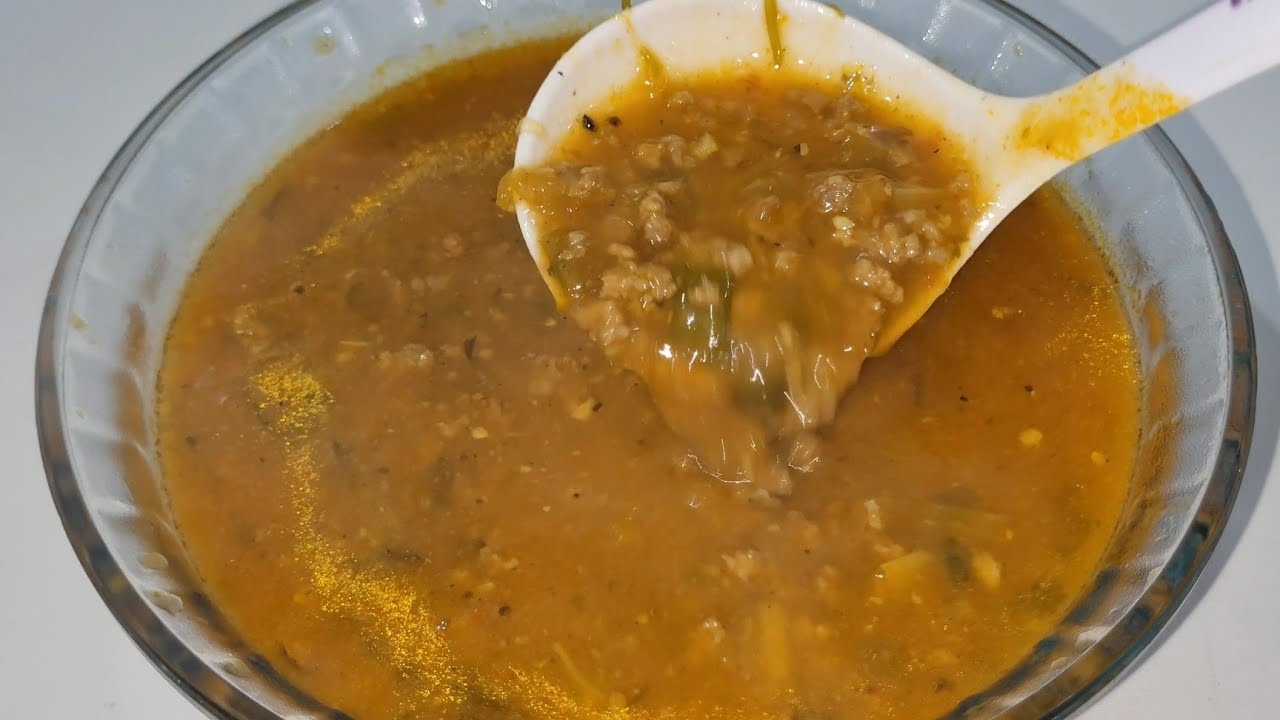 Caldo de Carne Moída Simples Fácil e Delicioso!