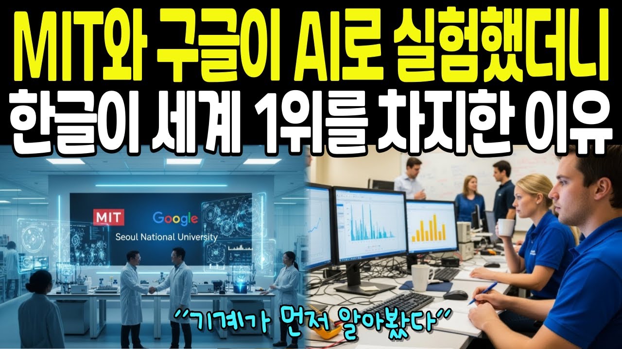 [해외감동사연] MIT와 구글이 AI로 실험했더니 한글이 세계 1위를 차지한 이유