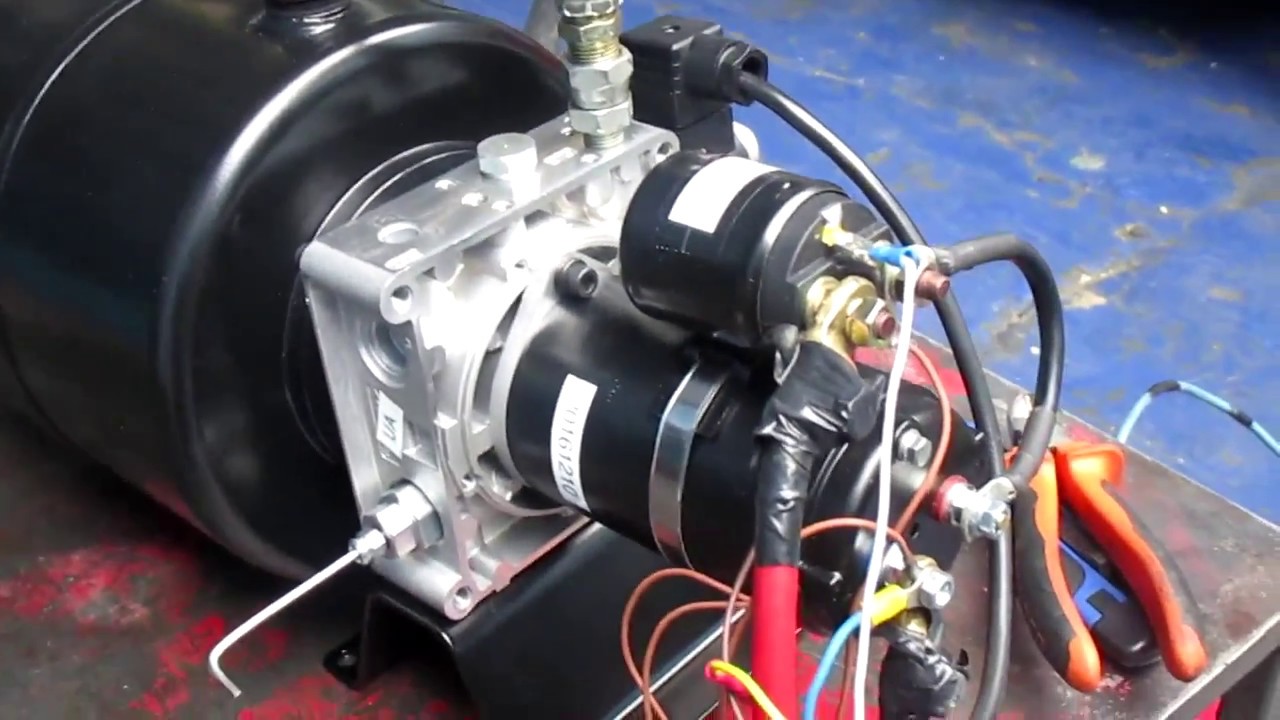 Conexión de motor DC para central hidráulica.