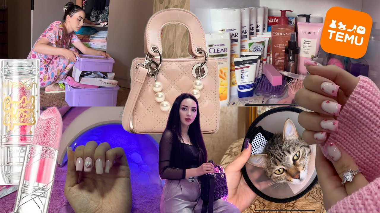 ÖZÜMƏ EVDƏ GEL LAK 💅🏻 TEMU BAĞLAMA GƏLİB 🧡VLOG Ayka 14