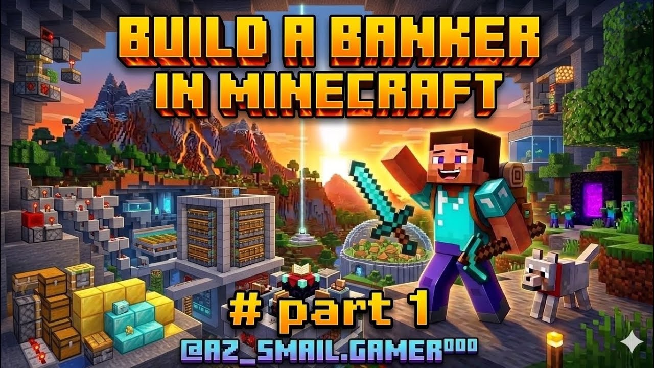 Minecraft mein ek Bankar build kar raha hun bahut bada uska part 1 Hai part 2 cal a jaega ❤️❤️