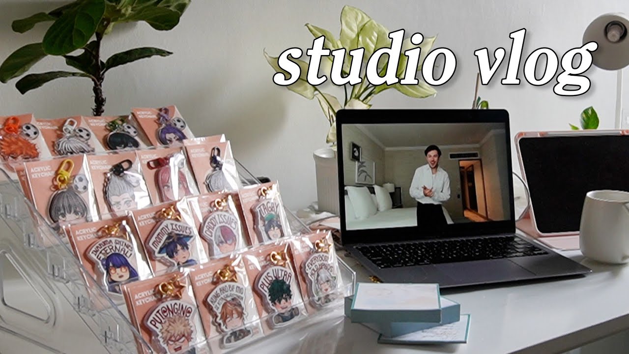 studio vlog | asmr + no talking 🌱 merch prep for Ozine Hub