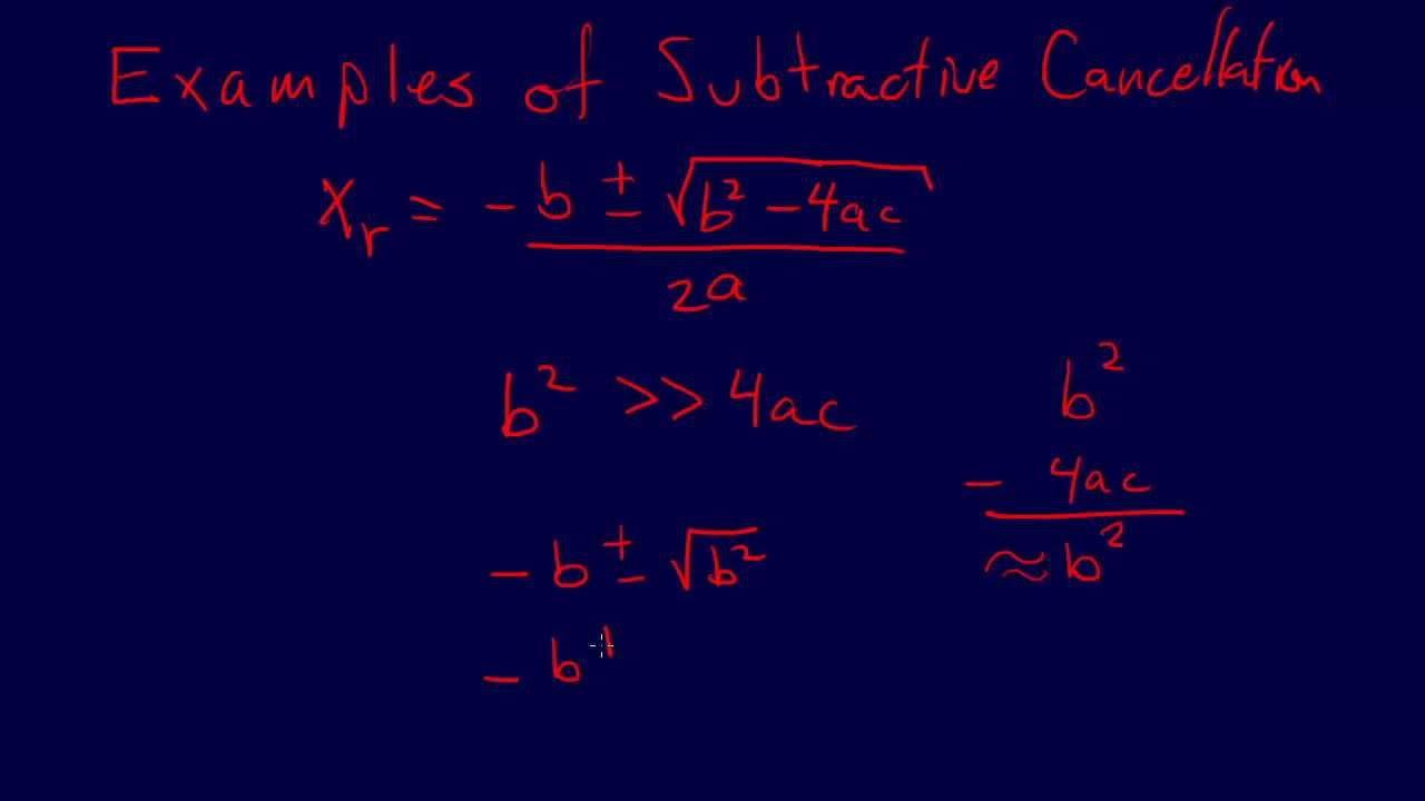 1.3.5-Modeling & Error: Examples--Subtractive Cancellation