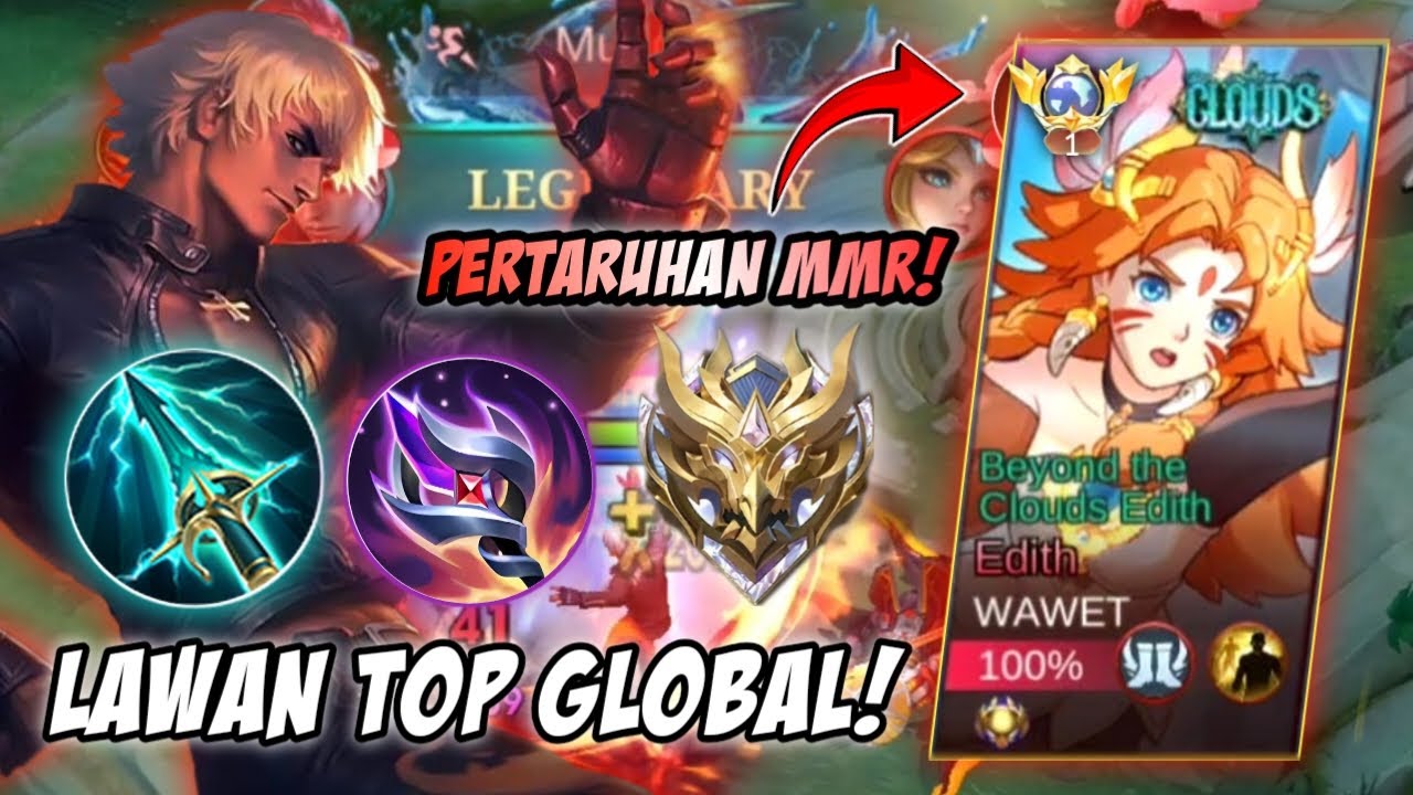 MATCH SERU! PERTARUNGAN MMR LAWAN TOP GLOBAL EDITH 5000 MATCH! | GUSION FASTHAND COMBO - MLBB